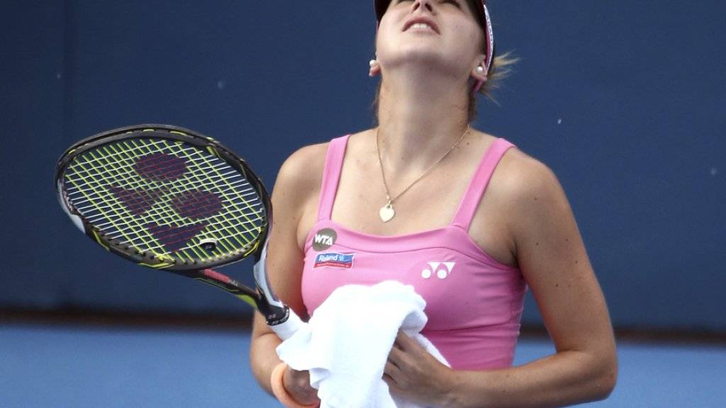Erleichterung: Belinda Bencic erreichte in Sydney mit einem Sieg gegen Pironkova die Viertelfinals