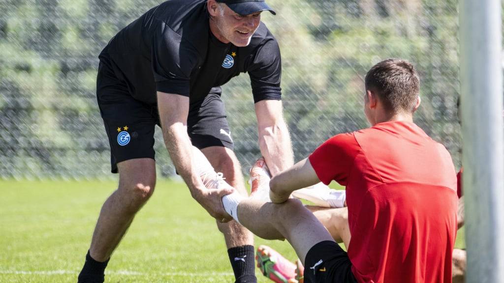 Jörg Stiel im Sommer 2021 bei seinem ersten Goalie-Training mit den Grasshoppers