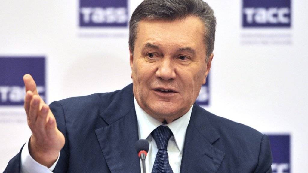 Der frühere Präsident der Ukraine, Viktor Janukowitsch, lebt heute in Russland. Die Proteste auf dem Kiewer Platz Maidan haben zu seiner Absetzung geführt.