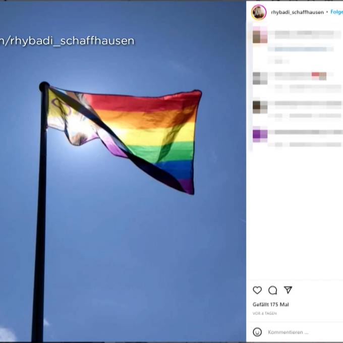 Wer hat die Pride-Fahne in der Schaffhauser Rhybadi geklaut?