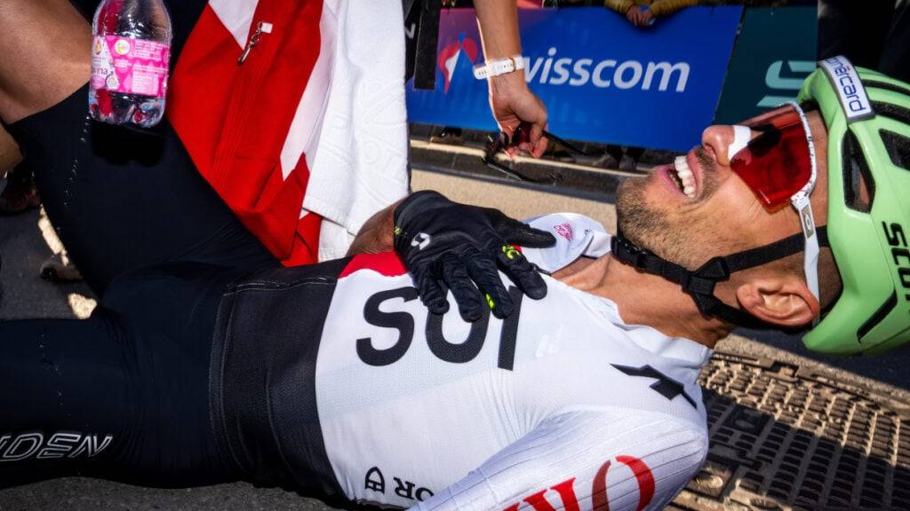 Nino Schurter ist nach dem gewonnen Sprint um Bronze erleichtert - und stolz auf seine 32 WM-Medaillen
