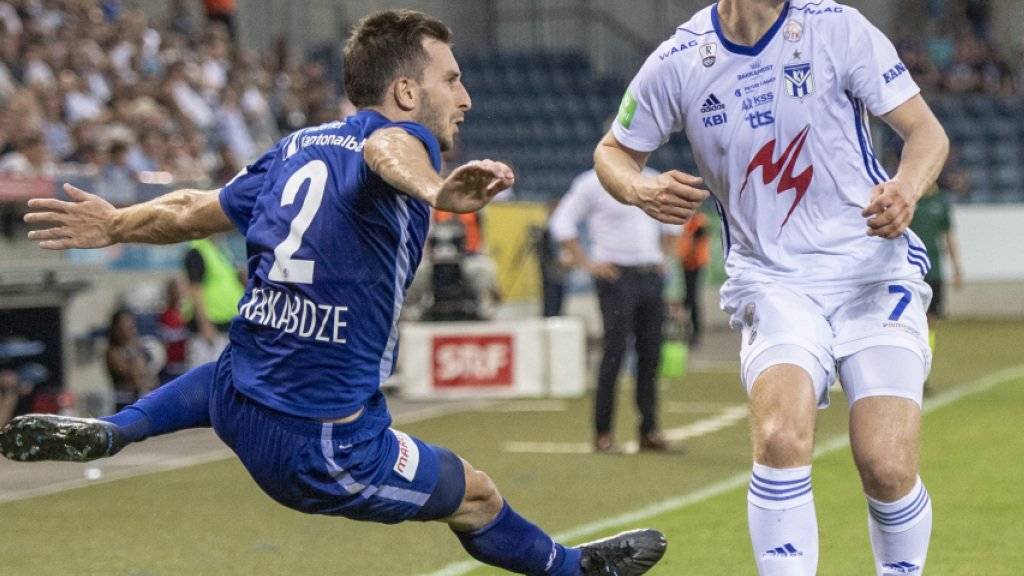 Otar Kakabadse und der FC Luzern taten sich im Hinspiel gegen KI Klaksvik  von den Färöern schwer und siegten erst dank eines Treffers in der Nachspielzeit 1:0