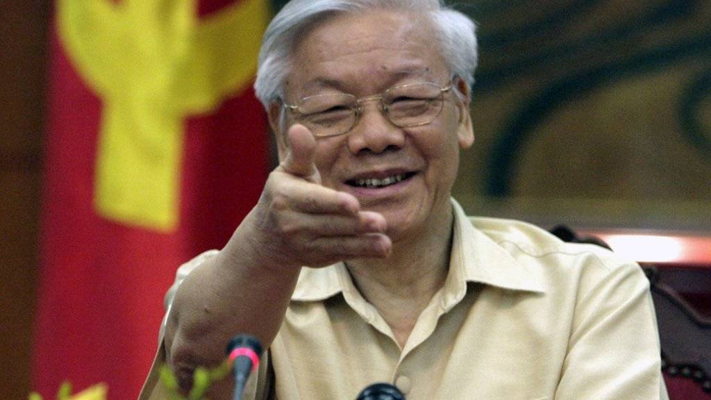 Hat sich im Machtkampf um den Posten als Generalsekretär gegen den eher prowestlichen Ministerpräsidenten Nguyen Tan Dung durchgesetzt: Nguyen Phu Trong, Chef der Kommunistischen Partei (KP) Vietnams (Archiv)