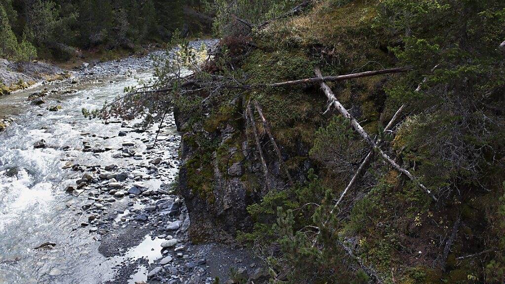 Die Sanierung des Wildbachs Spöl im Schweizerischen Nationalpark nach einem Betriebsunfall an der Staumauer Punt dal Gall oberhalb Zernez im September 2016 ist immer noch nicht unter Dach.