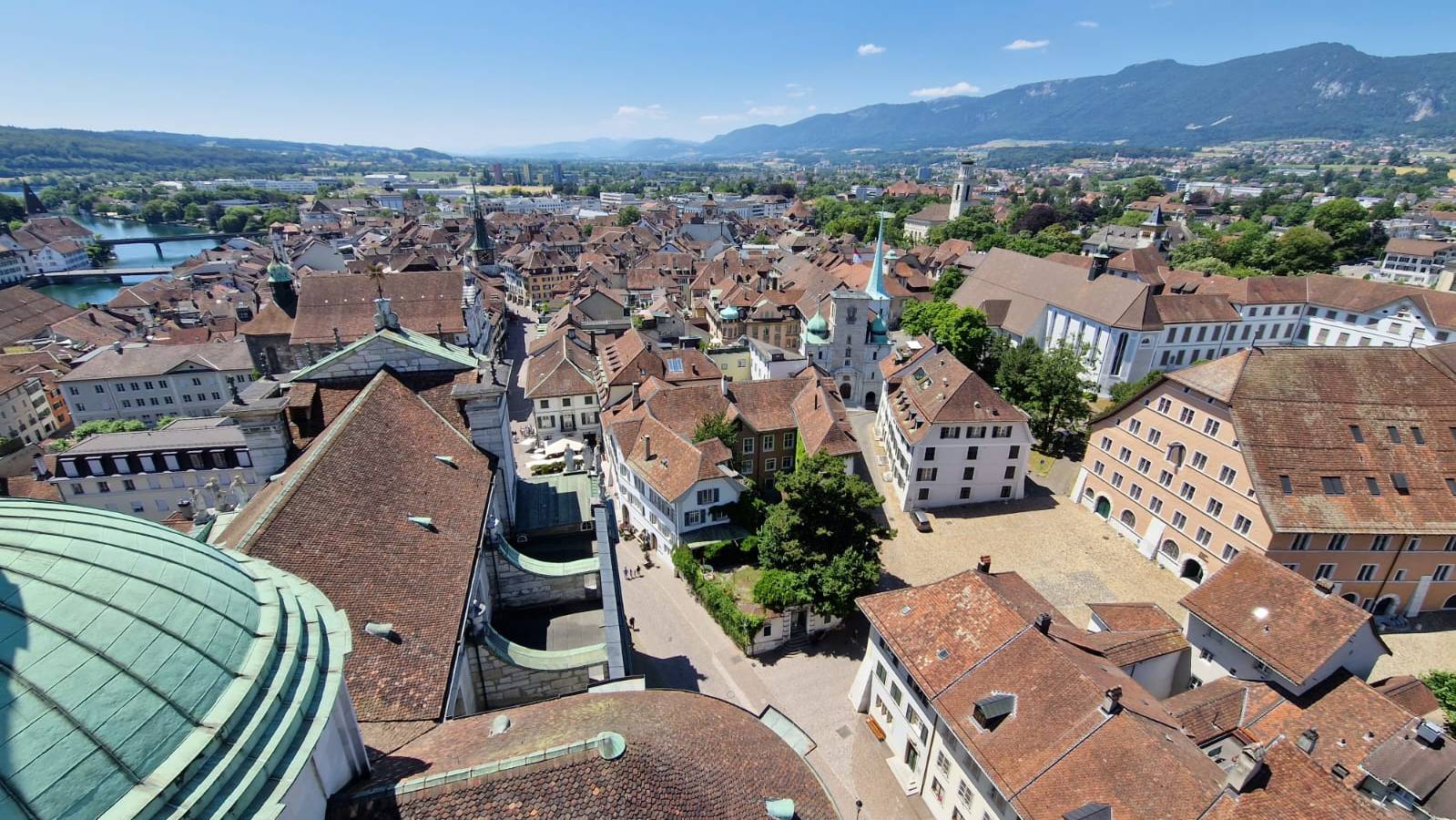 Die Altstadt in Solothurn von oben.