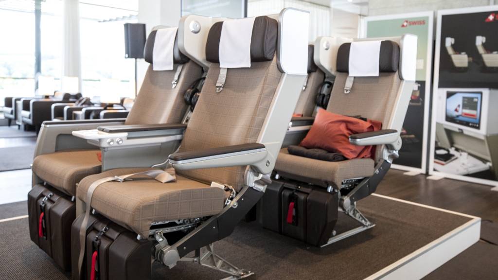 Die Sitze der neuen Premium Economy-Reiseklasse der Swiss.