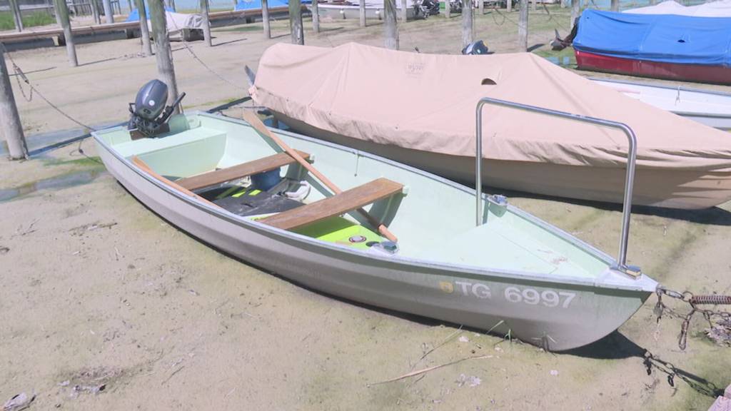 Wenn sogar Boote steckenbleiben: Extreme Trockenheit am Untersee