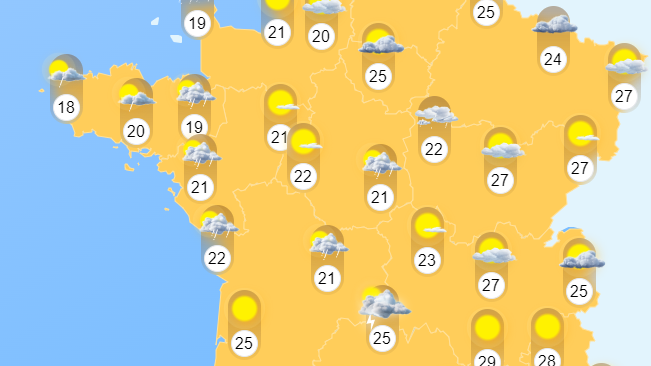 Wetter Frankreich Montag 150724