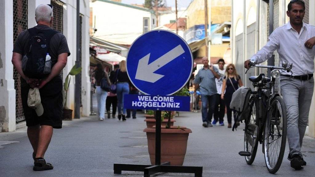 Die Ledra-Strasse unweit der UNO-Pufferzone in Nikosia ist das Symbol für die Teilung der Insel.