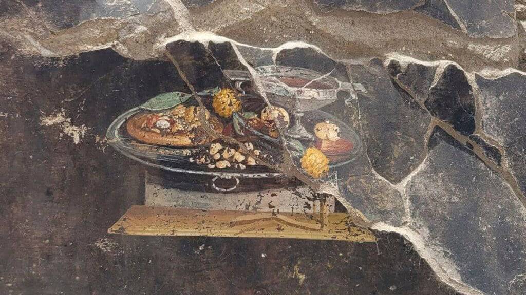 In der antiken Stadt Pompeji wurde die Darstellung eines Gerichts entdeckt, das einer Pizza ähnelt.