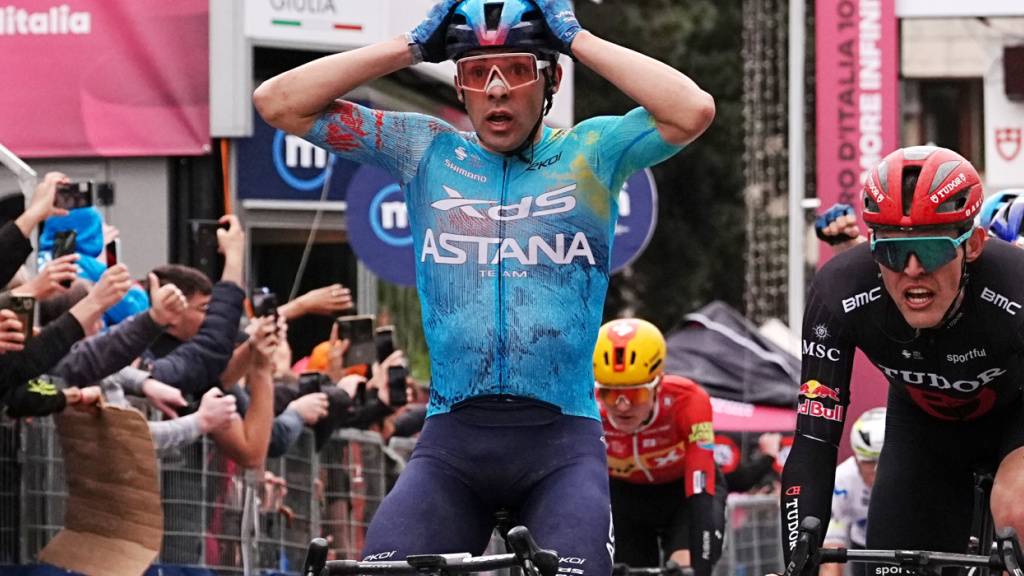 Guillermo Silva kann es nach seinem Sprintsieg selber kaum glauben