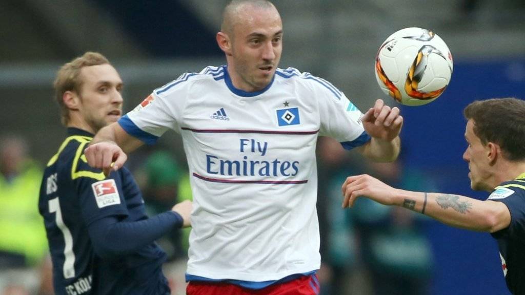 Josip Drmic letzten Sonntag in seinem ersten Match im HSV-Dress
