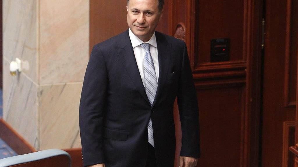 Nach der überraschenden Flucht des mazedonischen Ex-Regierungschefs Nikola Gruevski nach Ungarn haben die Behörden in Skopje zwei Mitglieder seiner damaligen Führung festgenommen, die offenbar ebenfalls ihre Flucht ins Ausland geplant haben sollen. (Archiv)