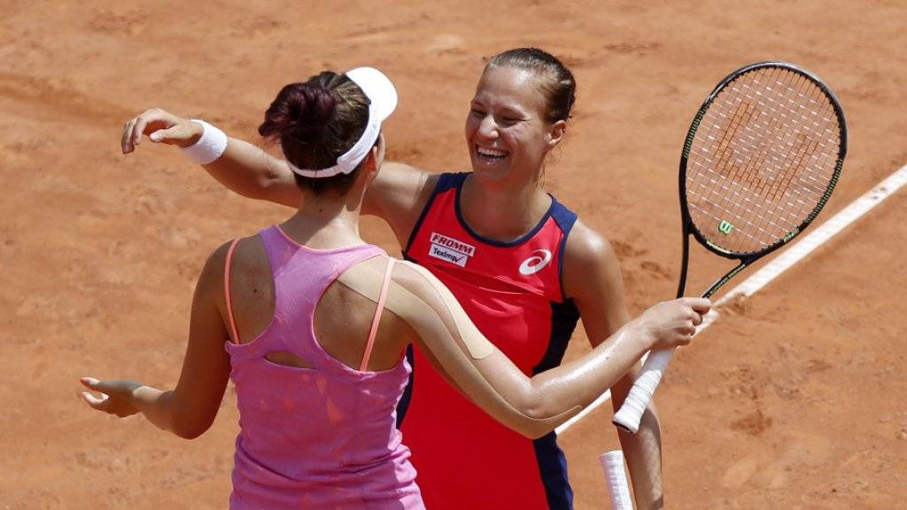 Doch noch ein Schweizer Erfolgserlebnis - Viktorija Golubic mit Nina Stojanovic (SRB) im Doppel-Final