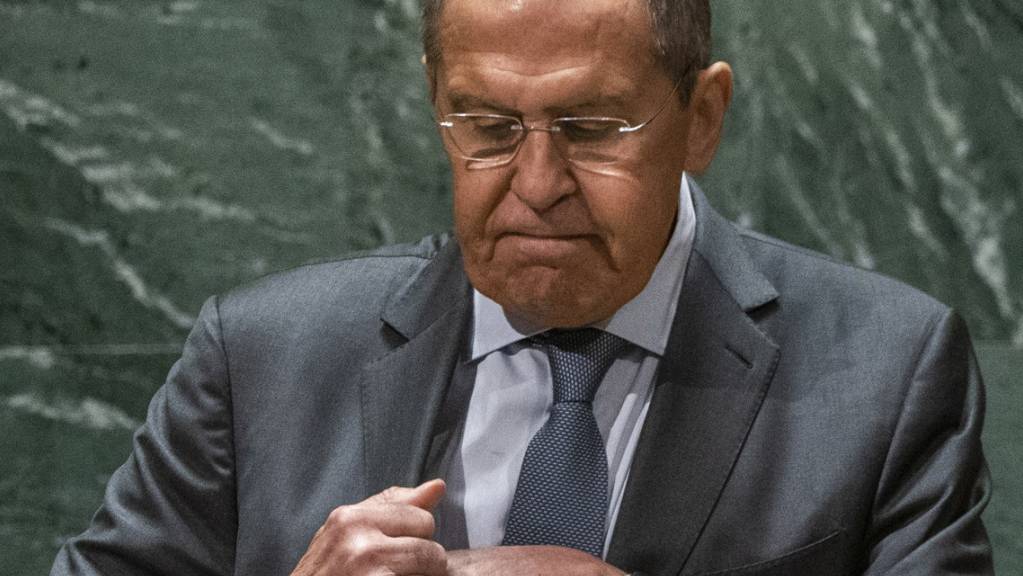 Der russische Aussenminister Sergej Lawrow nach seiner Rede bei der Sitzung der UN-Generalversammlung in New York.