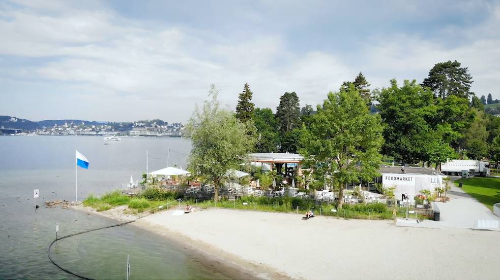 Das Beach House im Lido wird für vier Wochen zum Biergarten.