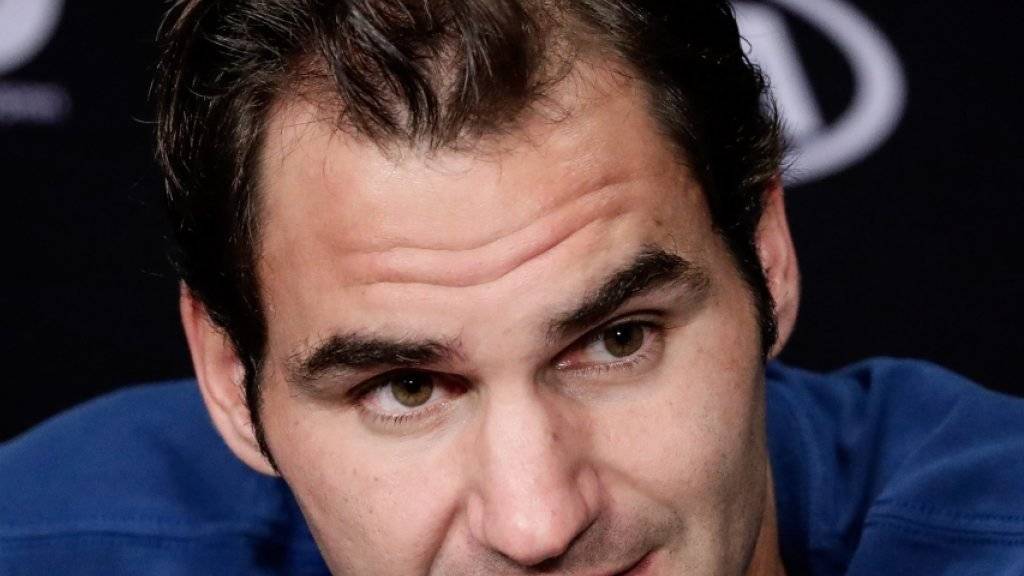 Roger Federer kann in Dubai gut gelaunt ans Werk gehen