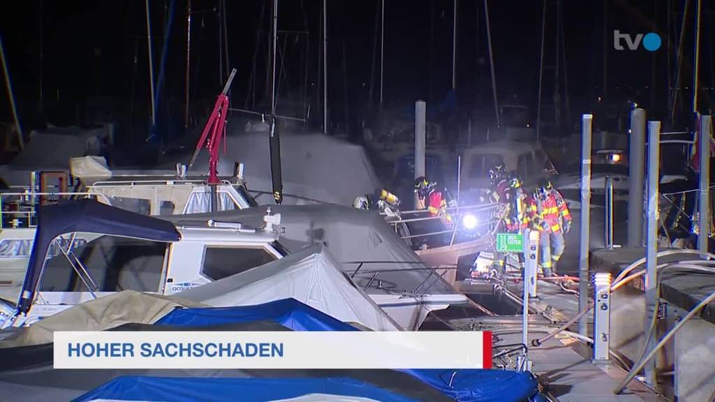 Kurznachrichten: Brennende Boote, Einbruchsbilanz, Unfall, Unwetter Ostschweiz