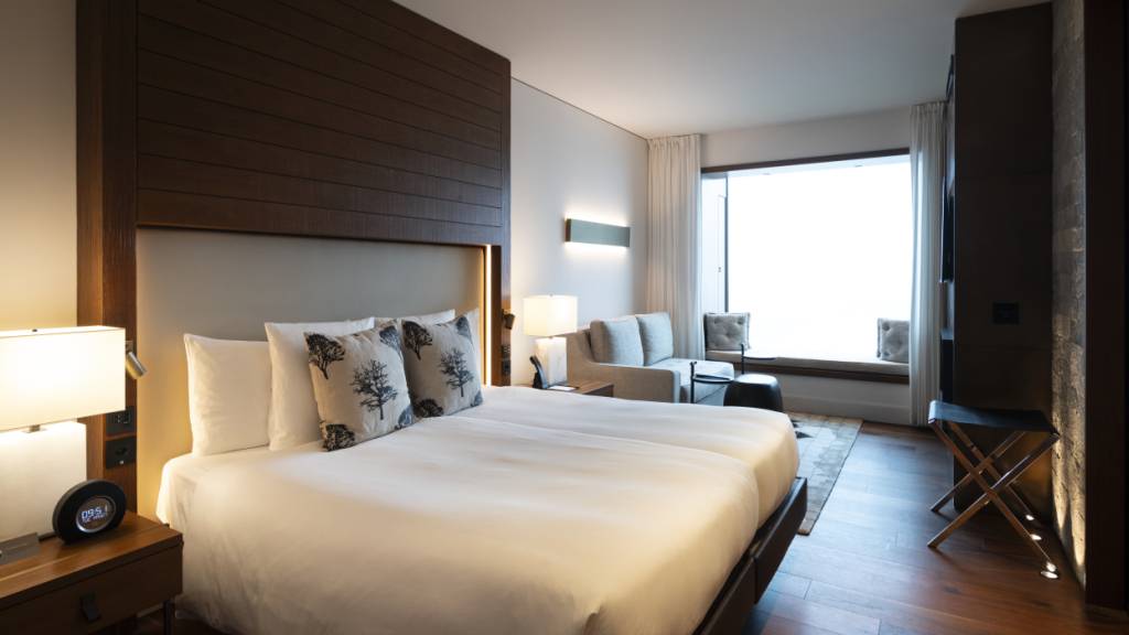 Im April weniger gefragt: Hotelzimmer in der Schweiz. (Archivbild)