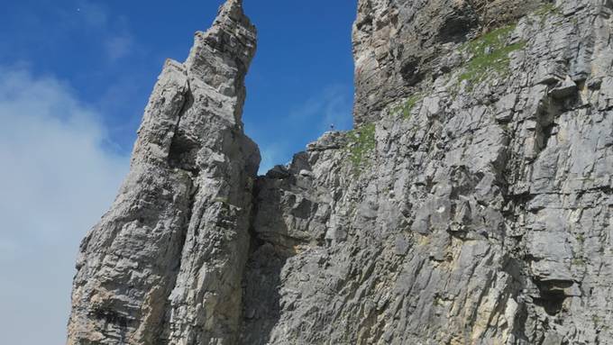Neue Adlerskulptur wird auf dem Klausenpass montiert