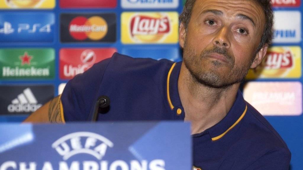 Barcelonas Coach Luis Enrique zurück an alter Trainerstätte.