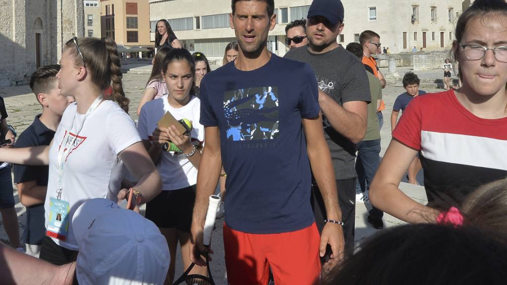 Novak Djokovic erhielt Beistand von seinem Trainer Goran Ivanisevic und von seinem Vater