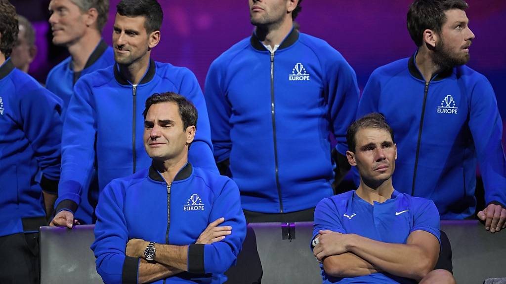 Roger Federer und Rafael Nadal beim Laver Cup in London im September 2022