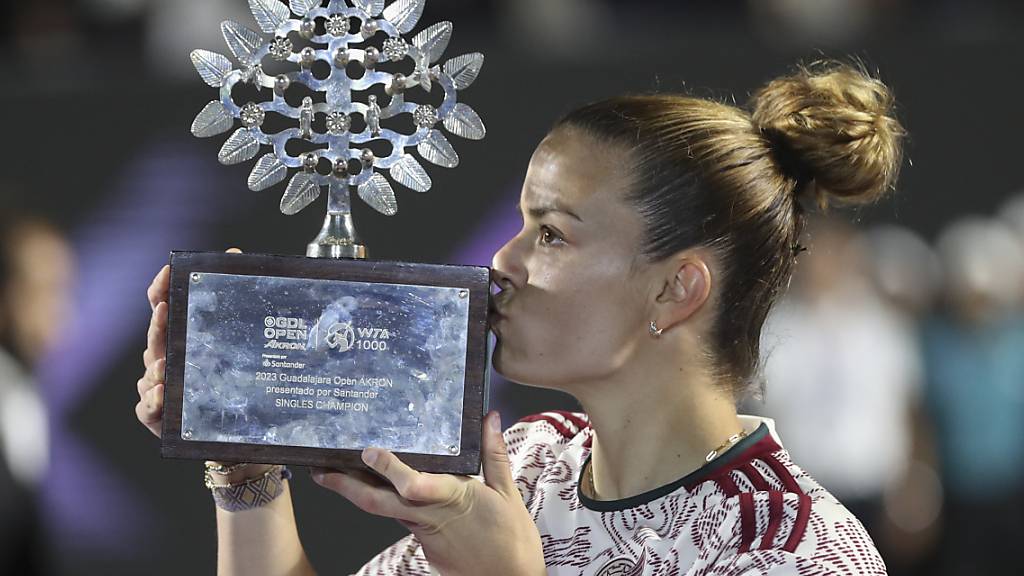 Maria Sakkari nach dem Finalsieg in Guadalajara