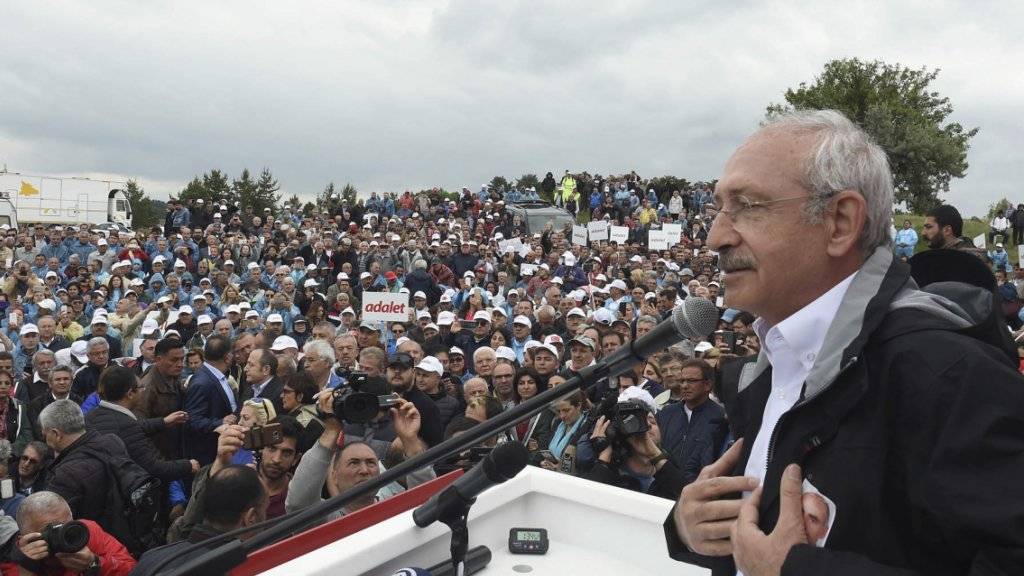 Kilicdaroglu hielt seine Rede am Rande eines Protestmarsches von Ankara nach Istanbul.