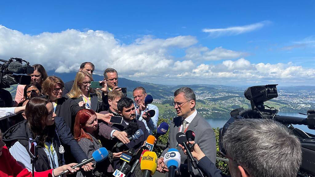 Der ukrainische Aussenminister Dmytro Kuleba zog am Sonntagvormittag auf dem Bürgenstock NW eine erste positive Bilanz.