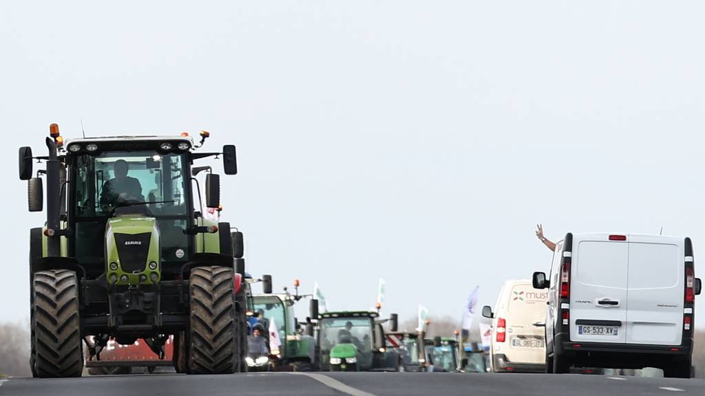 Blockade Landwirte Paris, Frankreich