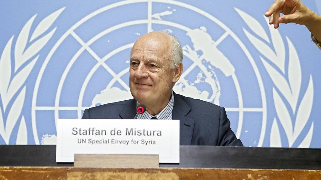 Der UNO-Sondergesandte Staffan de Mistura sagte, die seit dem Wochenende geltende Waffenruhe sei ein wichtiger Schritt Richtung Deeskalation des Konflikts.