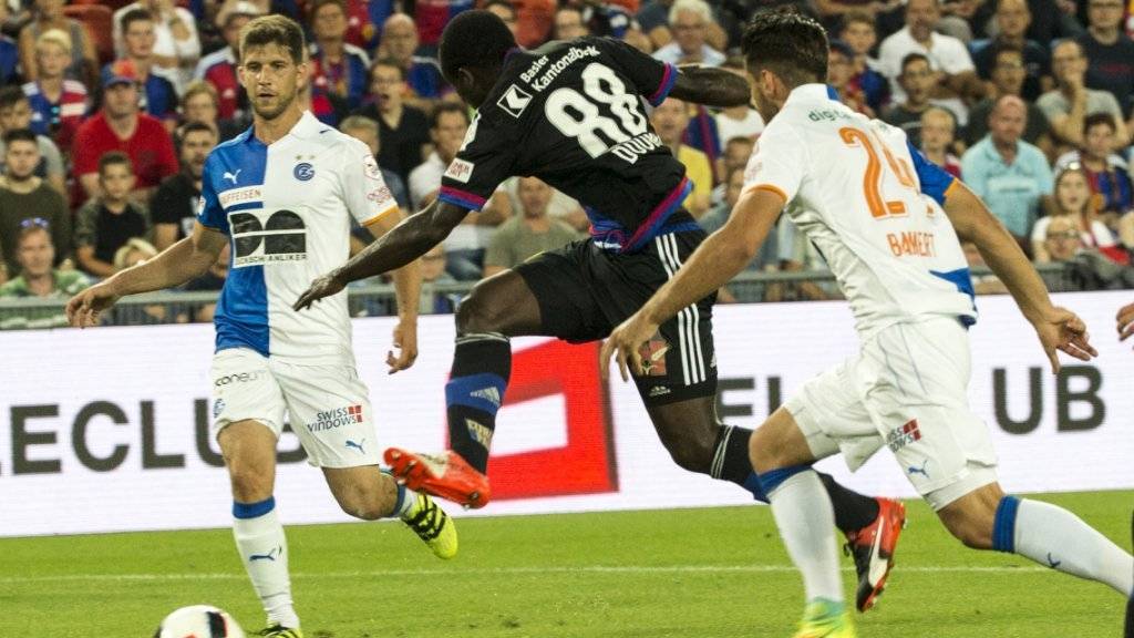 Der Ivorer Seydou Doumbia schoss zwei Treffer zum siebten Sieg im siebten Spiel für den FC Basel