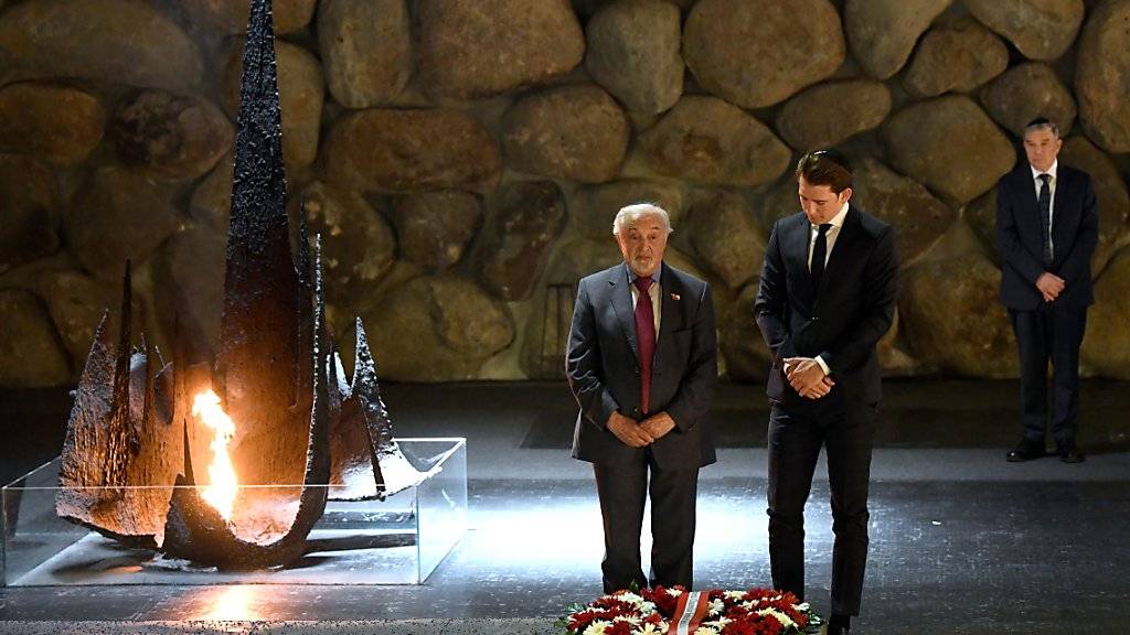 Österreichs Bundeskanzler Sebastian Kurz besucht die Holocaust-Gedenkstätte Yad Vashem in Jerusalem.