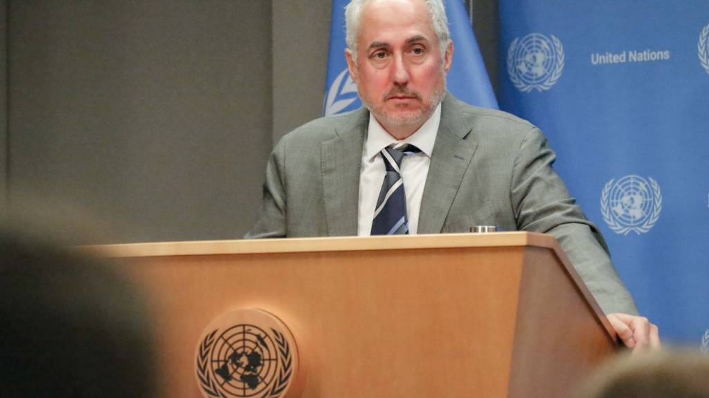 ARCHIV - Der Sprecher von UN-Generalsekretär António Guterres, Stéphane Dujarric. Foto: Bianca Otero/ZUMA Press Wire/dpa/Archivbild