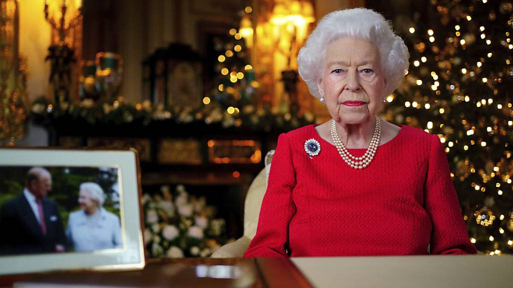 Aufnahme der britischen Königin Elizabeth II. bei ihrer diesjährigen Weihnachtsansprache.