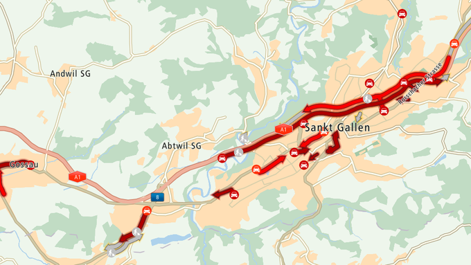 Unfall im Rosenbergtunnel führte zu Stau