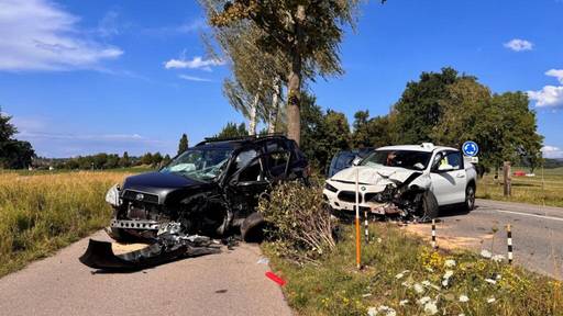 Mehrere Verletzte nach Frontalkollision in Riedikon