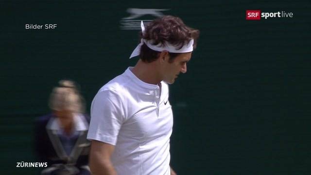 Roger Federer in Wimbledon im Halbfinal