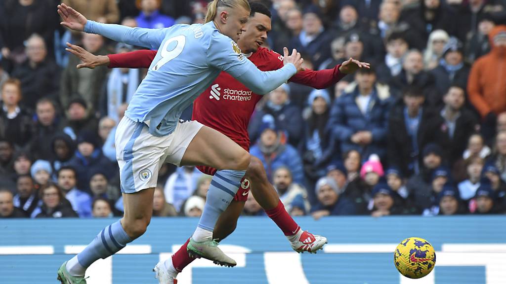 Manchester Citys Erling Haaland traf auch gegen Liverpool