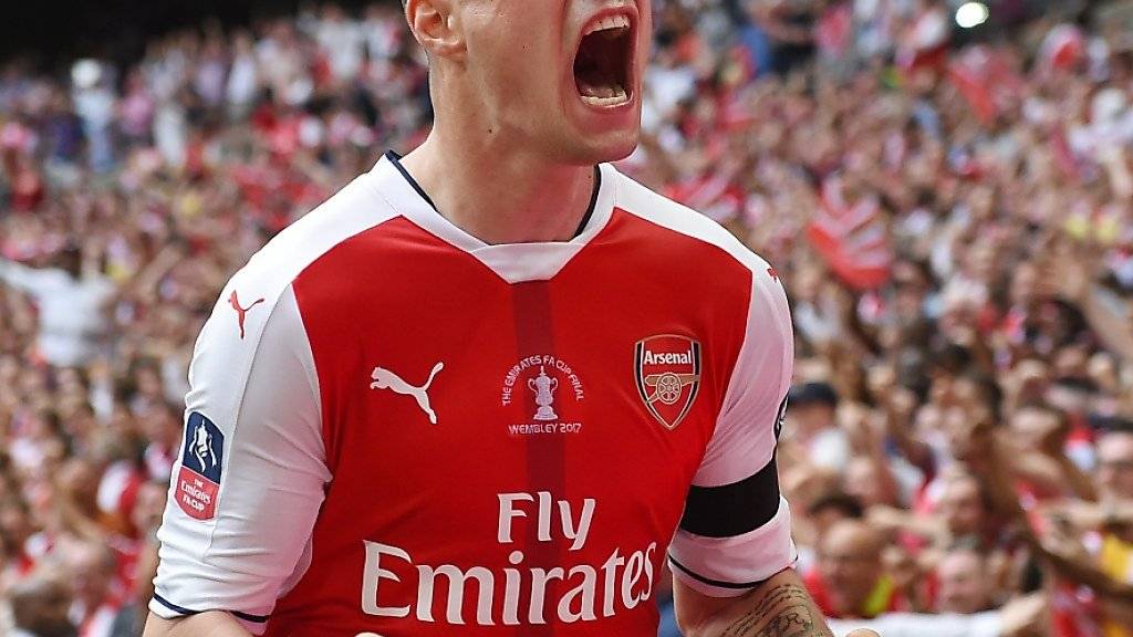 Granit Xhaka bejubelt den Cupsieg mit Arsenal