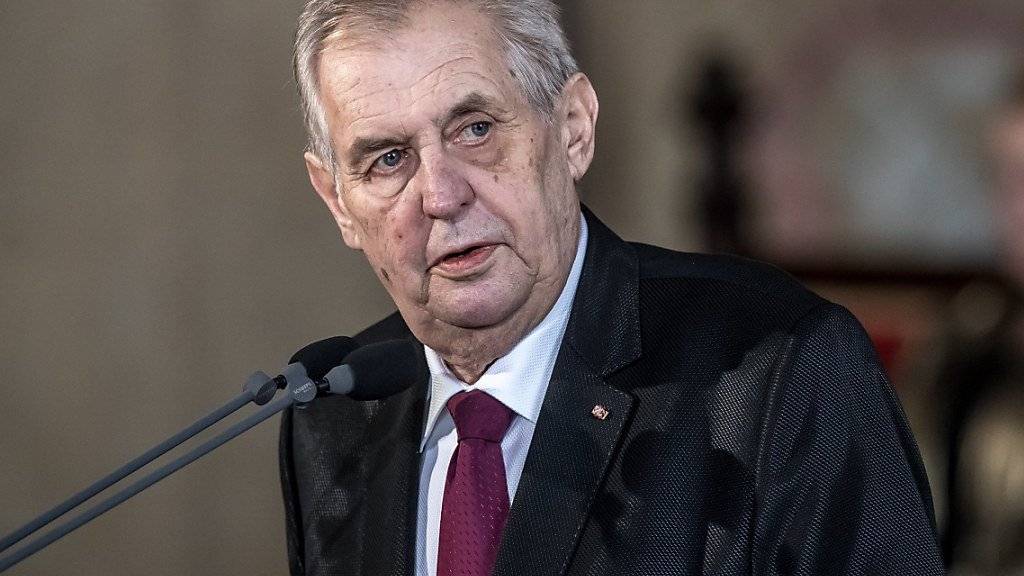 Tschechischer Präsident Milos Zeman: Für einen bewaffneten Angriff auf einen Staat ist ein Mandat des Uno-Sicherheitsrats erforderlich. (Archivbild)