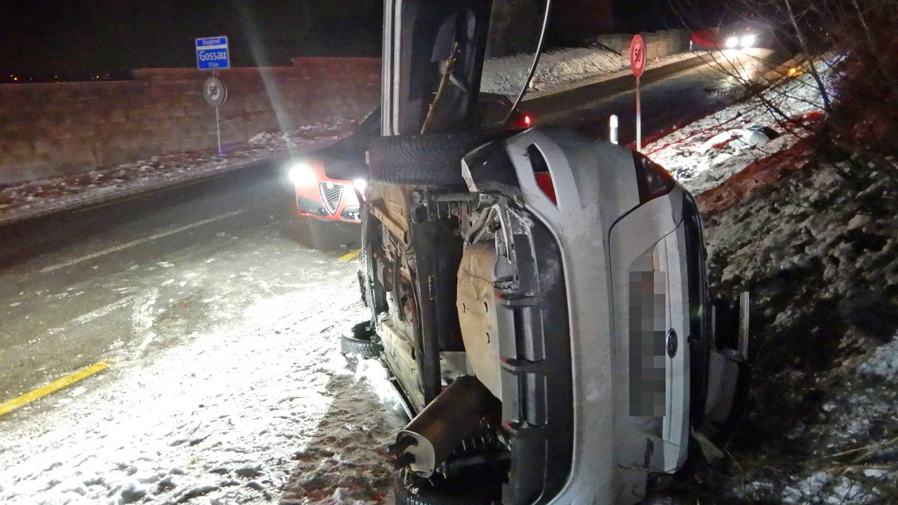 Der Autofahrer wurde beim Unfall verletzt.