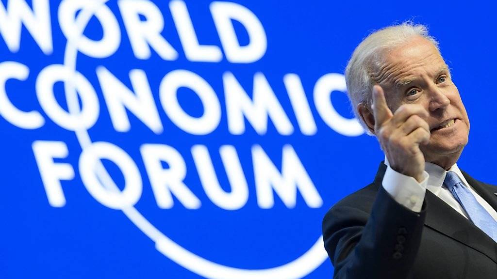 US-Vizepräsident Joe Biden warnte am WEF-Eröffnungstag in Davos vor den Folgen der vierten industriellen Revolution.
