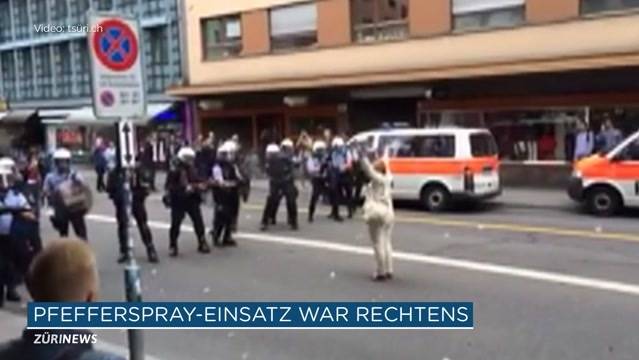Pfefferspray-Einsatz gegen Demonstrantin legitim
