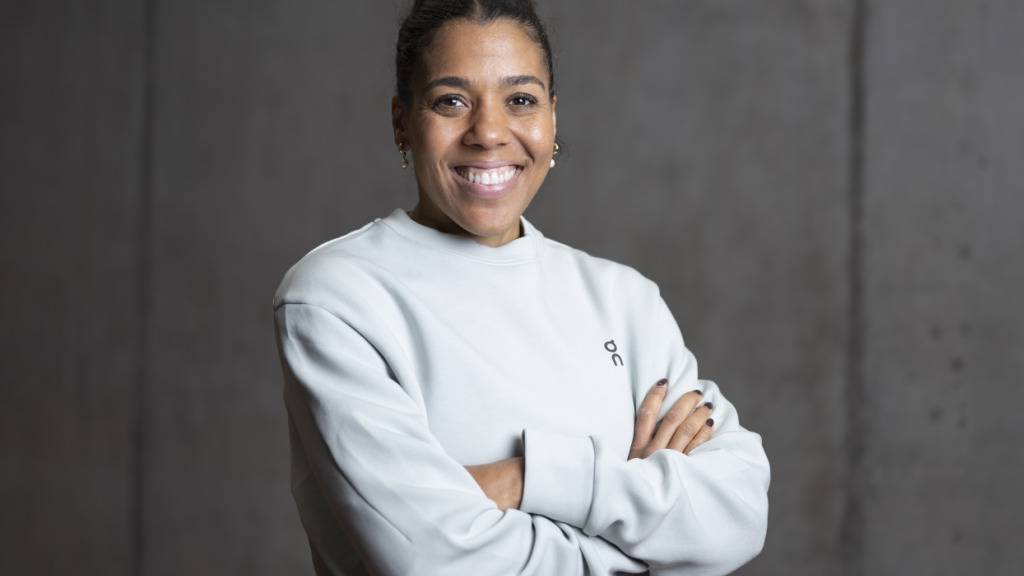 Mujinga Kambundji am Medientag von Swiss Athletics