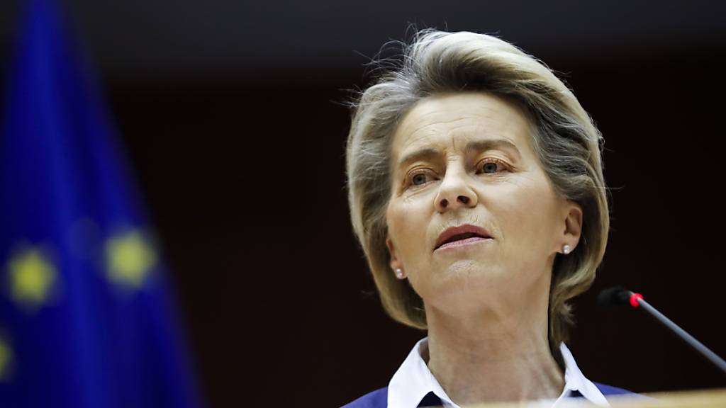 ARCHIV - Ursula von der Leyen, Präsidentin der Europäischen Kommission, spricht während einer Plenarsitzung im Europäischen Parlament in Brüssel. Foto: Francisco Seco/AP Pool/dpa