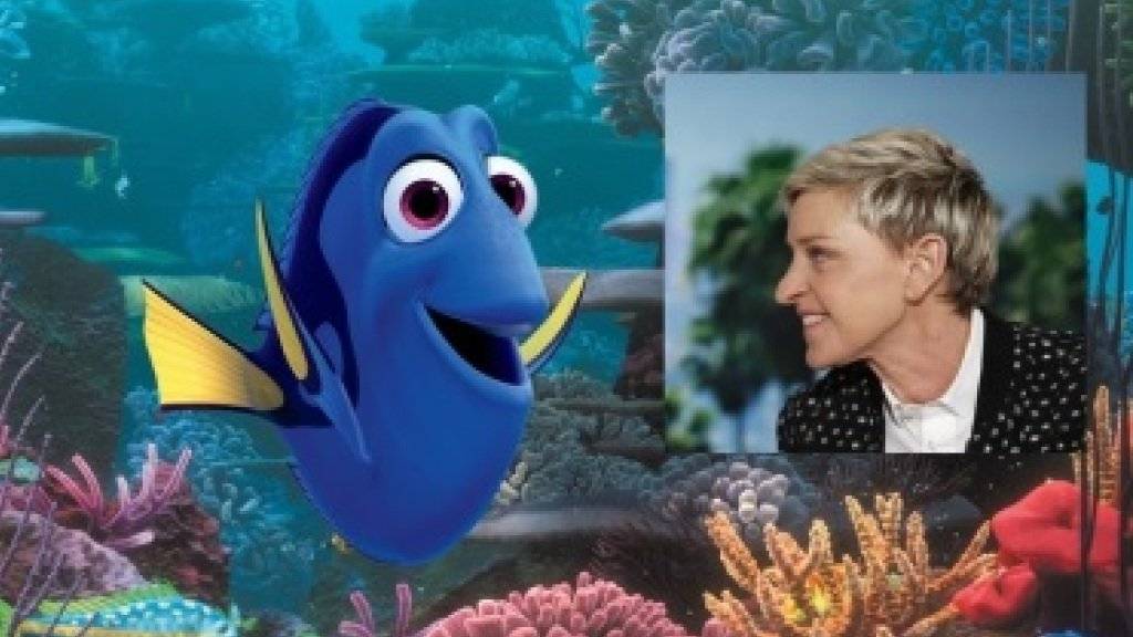 Ellen DeGeneres (r), die Stimme von Doktorfisch Dory (l) engagiert sich für den Schutz des Great Barrier Reef. (Archivbilder)