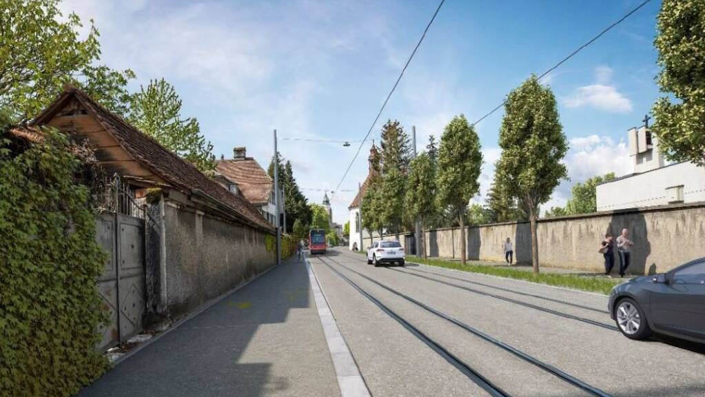 Der Kanton Solothurn setzt bei der Sanierung und Umgestaltung der Baselstrasse in Solothurn auf ein Mischverkehrskonzept.