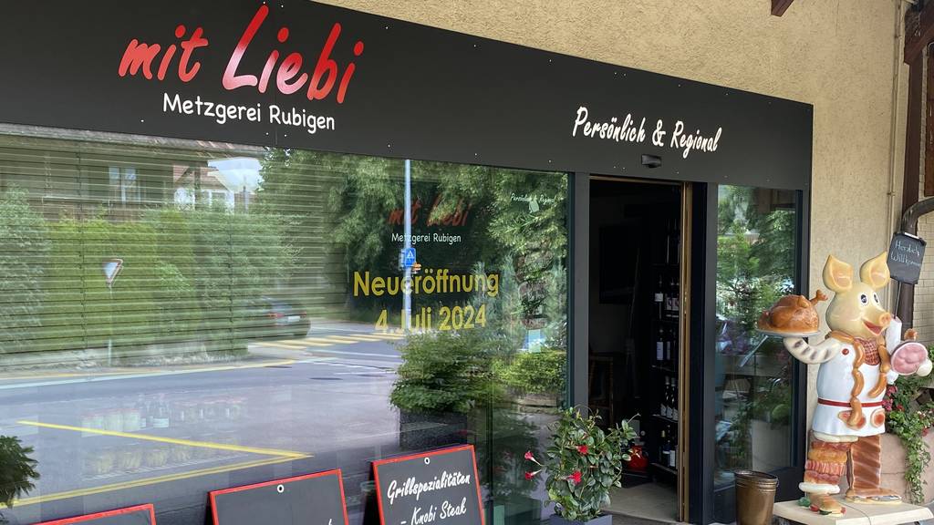 «Metzgerei mit Liebi» eröffnet in Rubigen am 04.07.24.